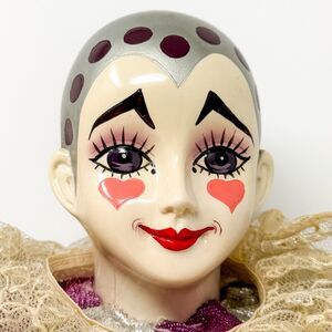 Vintage Brinn’s Musical Jester Clown Doll 23” Limited Edition Wind Up Works
